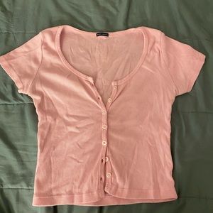 Brandy Melville cropped button up shirt